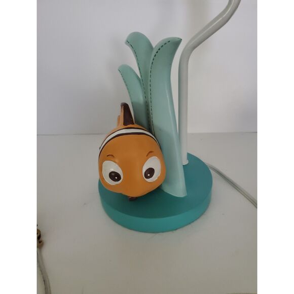 A Disney Finding Nemo Clown Fish Desk Lamp With Plant and Shell No Shade As-Is - Picture 2 of 11